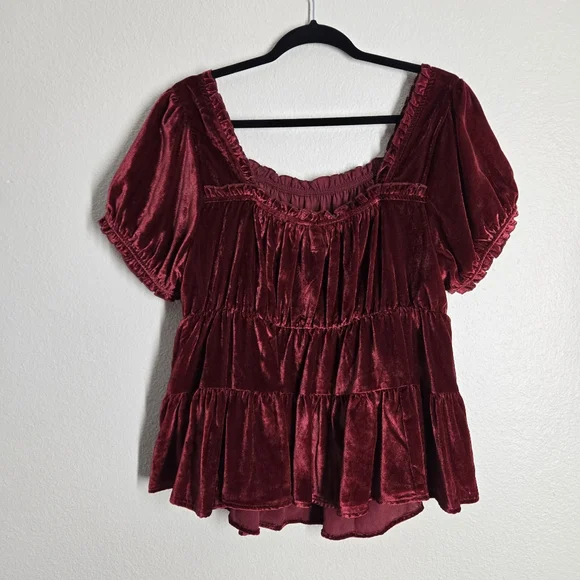 Torrid Red Babydoll Top 1X - Picture 5 of 8